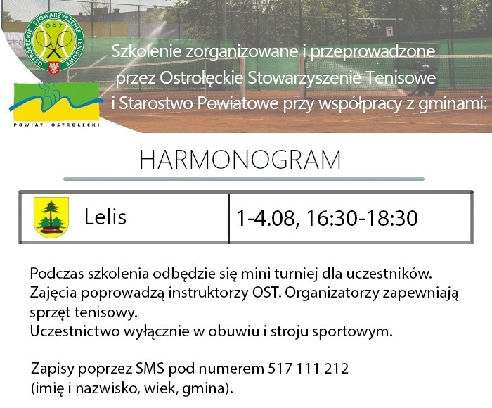 BEZPŁATNE SZKOLENIE TENISOWE