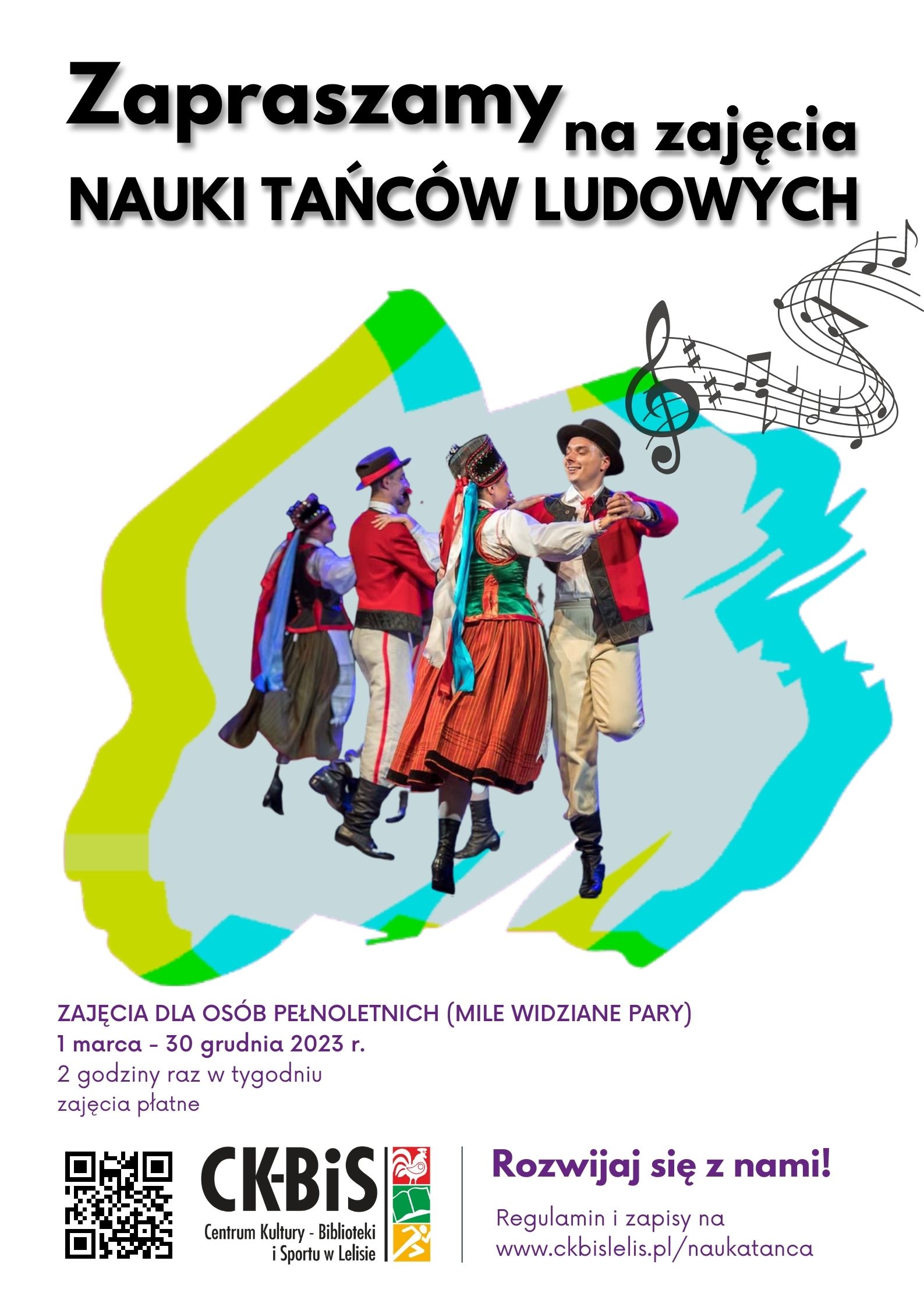 Plakat Zajęcia - Nauka Tańc&oacute;w Ludowych
