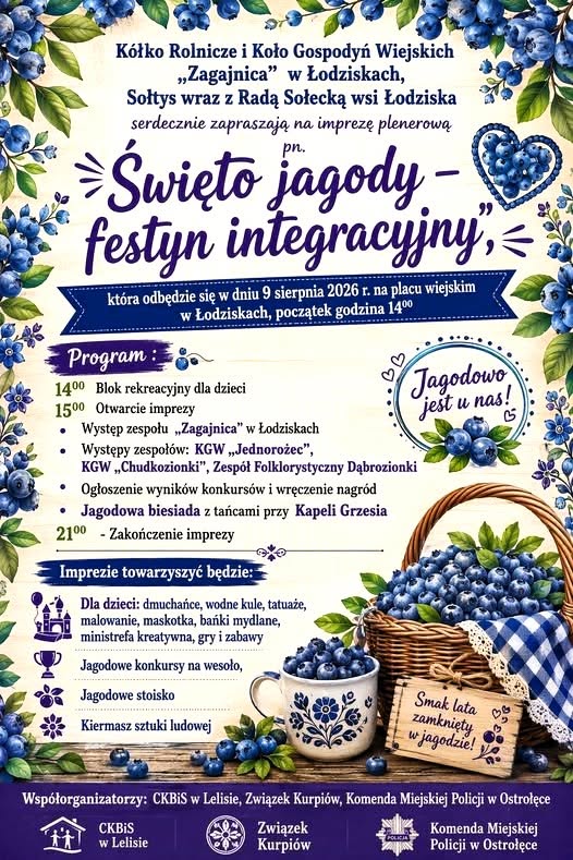 "Święto Jagody" w&nbsp;Łodziskach - plakat
