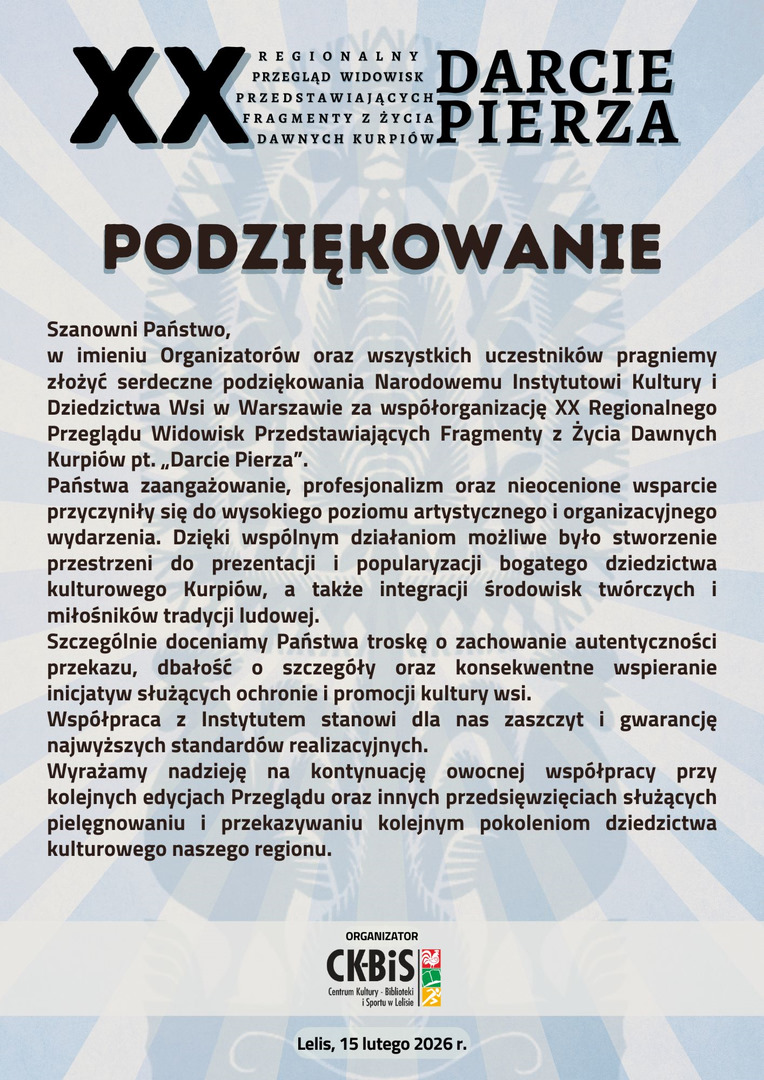 Narodowy Instytut Kultury i&nbsp;Dziedzictwa Wsi