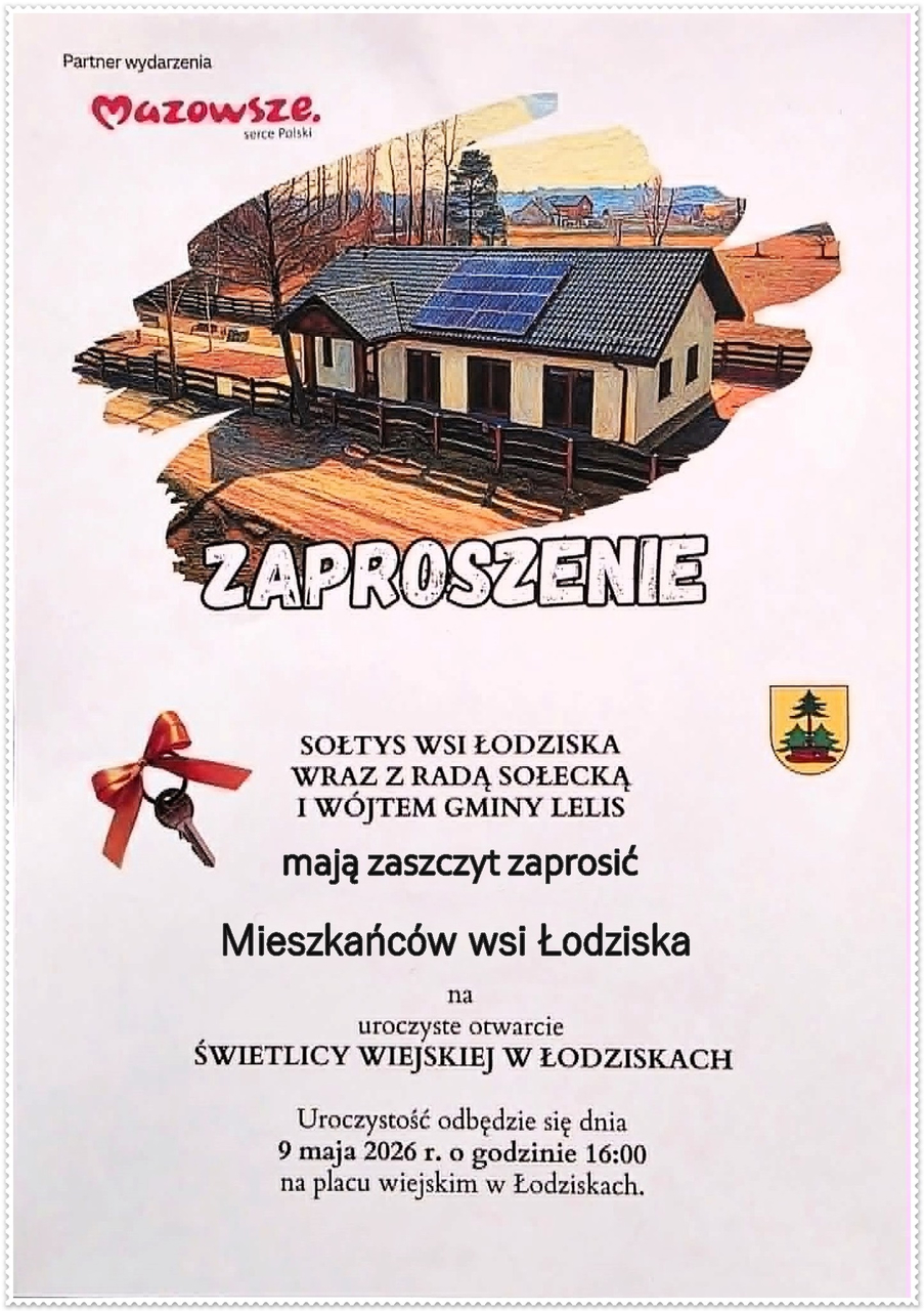 Uroczyste otwarcie świetlicy wiejskiej w&nbsp;Łodziskach