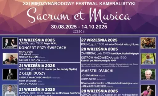 Zdjęcie do XXI Międzynarodowy Festiwal Kameralistyki Sacrum et Musica – MISTRZOWIE BAROKU