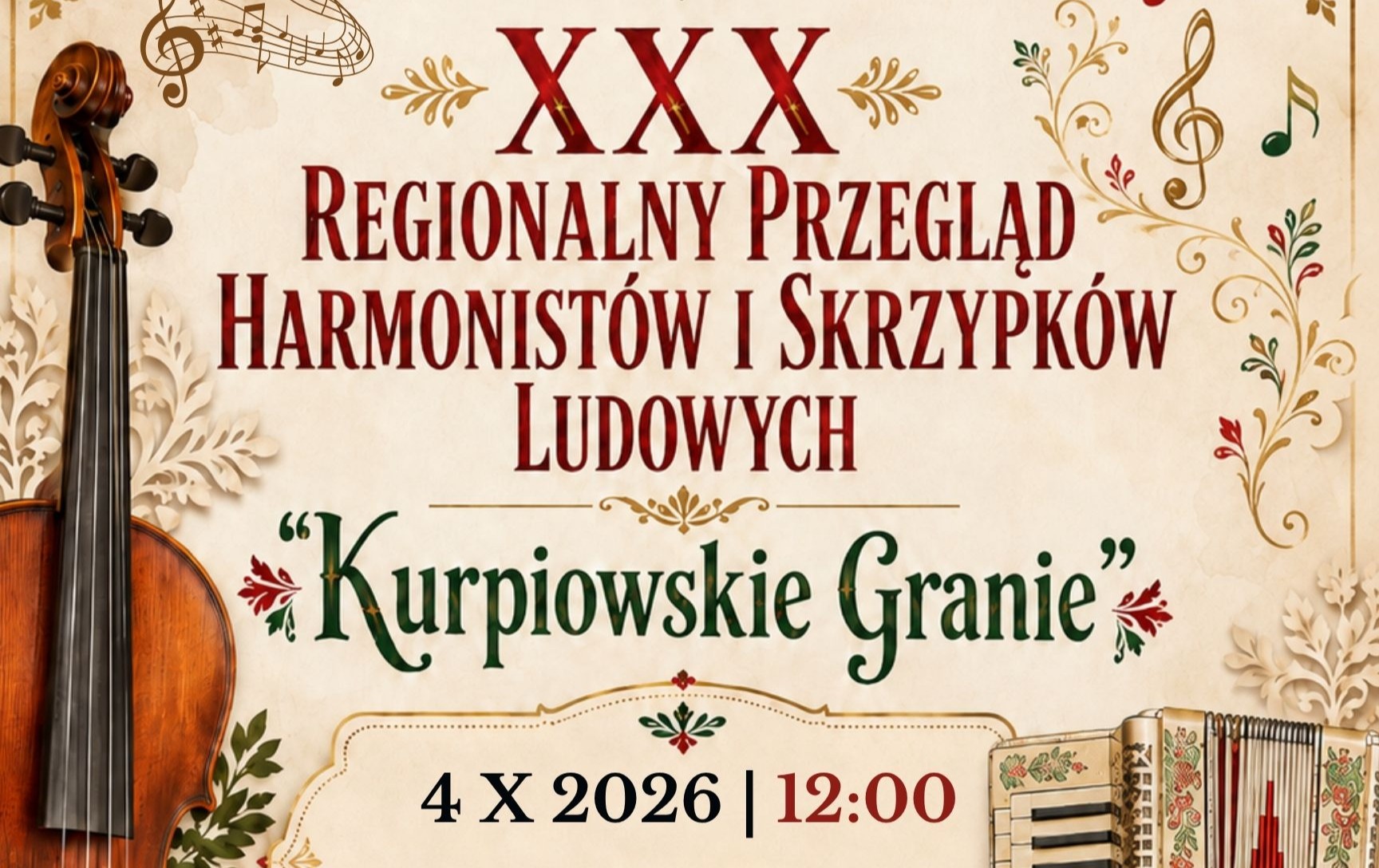Zdjęcie do XXX &ndash; KURPIOWSKIE GRANIE &ndash; REGULAMIN PRZEGLĄDU